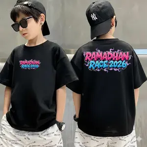 KAOS ANAK RAMADHAN RACE 2026 KAOS ANAK USIA 2 - 10 TH BAHAN COTTON COMBED 30 SIZE SMLXL DESAIN MENARIK COCOK UNTUK SEHARI-HARI DAN AKTIVITAS OUTDOOR/INDOOR
