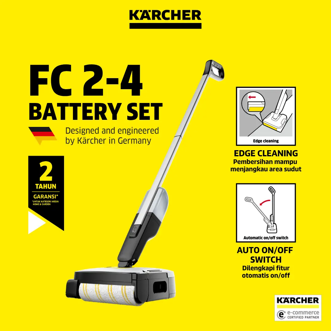Karcher FC 2-4 Battery Set *EU Pembersih Lantai Nirkabel - Praktis
