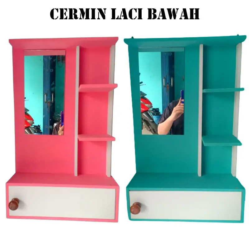 cermin rias laci model baru/cerminmurah/cermin model baru/cermin aesthetic/cermin laci terbaru/cermin model laci murah/cermin kekininian (GBACC)