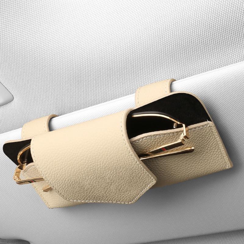 Product Introduction of Car Glasses Case Auto Sun Visor Glasses Holder Sunglasses Clip Card Ticket Holder Multi-Function Automobile Accessories  Storage 38