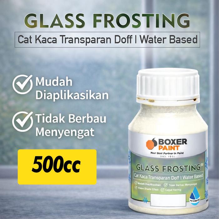 Gambar Cat Kaca Transparan Doff BOXER Glass Frosting WB GF-59 (500cc) dari Boxer Paint Official Store Kab. Sidoarjo Tokopedia