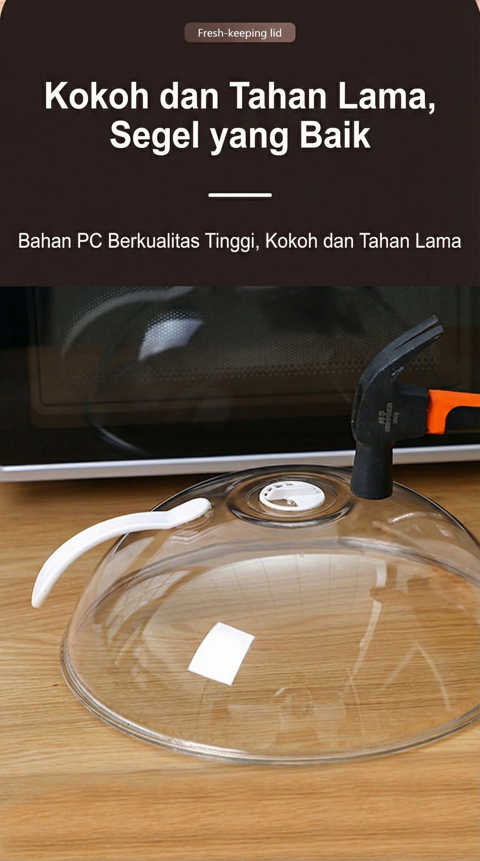 Penutup Makanan Anti Splat yang Aman untuk Microwave, Mencegah Bau Menyebar & Mudah Dibersihkan