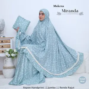 Mukena Dewasa Miranda Bahan Rayon Bali Renda Size Jumbo
