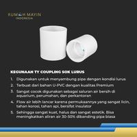 Gambar TY Coupling Sok Lurus / Sambungan Pipa Pipe U – PVC by 3 Pawns - GREY, 20 dari Rumah Mayin Kota Administrasi Jakarta Barat 2 Tokopedia