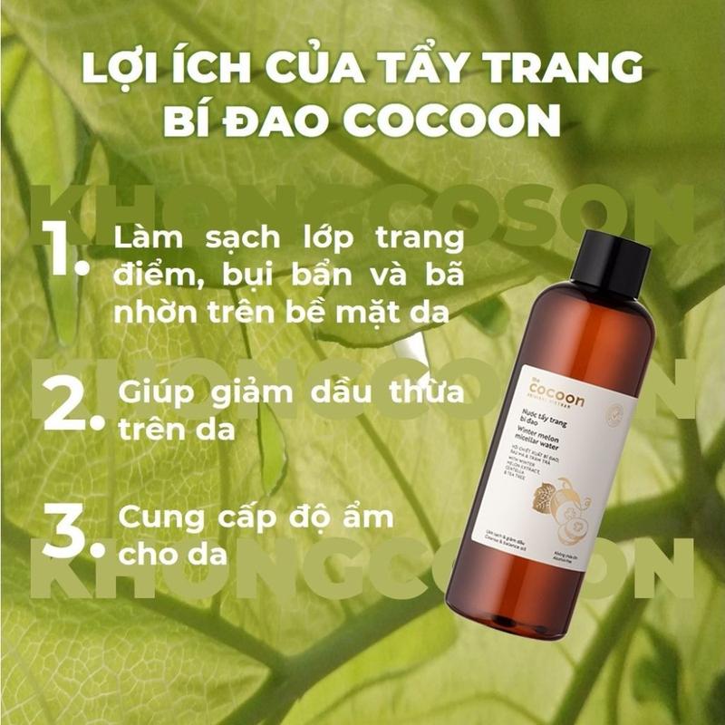 Cocoon Nước Tẩy Trang Bí Đao 500ml - Làm Sạch Makeup & Giảm Dầu - Công Nghệ Micellar - Dịu Nhẹ Cho Da Dầu & Mụn - Không Cồn & Không Paraben