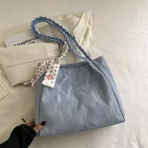 Beleya bag Tote Bag Wanita Minimalis Modern Cocok Untuk Kerja Kuliah OOTD Kekinian Untuk Remaja Bahan Sintetis Tahan Lama Dilengkapi Syal Random Bonus