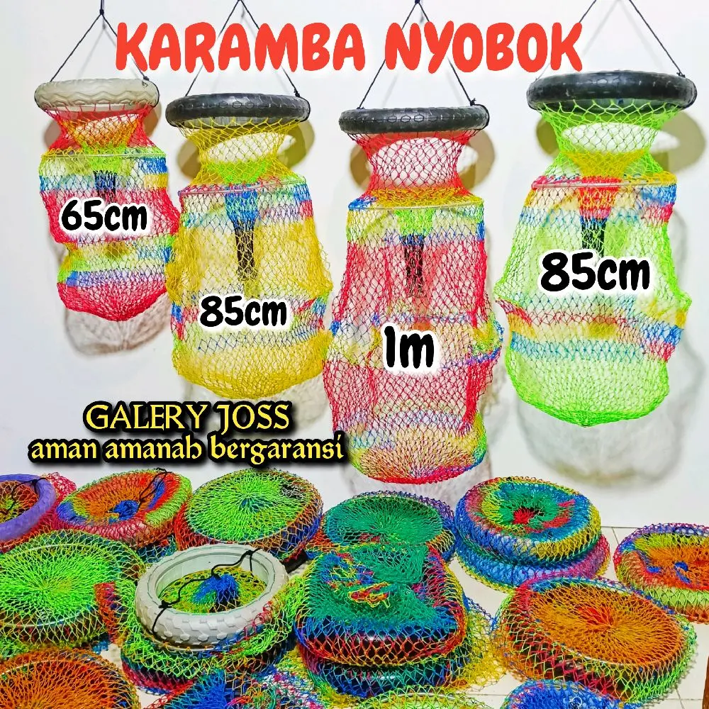 Karamba ban nyobok 65cm 85cm 1meter , bahan senar tampar kuat cocok untuk mancing nyobok