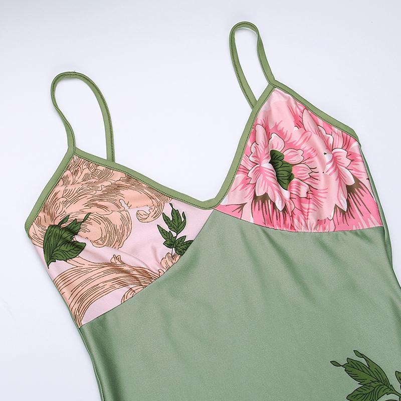 Product Introduction of Đầm Hoa Thường Ngày Dáng Ôm, Dây Đeo Spaghetti Thanh Lịch, Phong Cách Bodycon, Thích Hợp Cho Bữa Tiệc Ngày Lễ, JY23159TGO 6