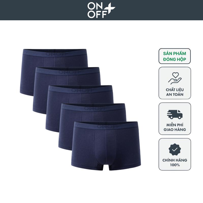 Hộp Pack quần lót nam trunk cotton lành tính mềm mịn thấm hút nhanh - ONOFF 18UO24A324-18UO24A317