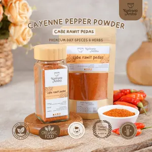 Cabai Rawit Pedas / Cayenne Pepper Powder - Bumbu Dapur Rempah Asli Murni Organik Dry Herbs & Spices by Karesep Ambu