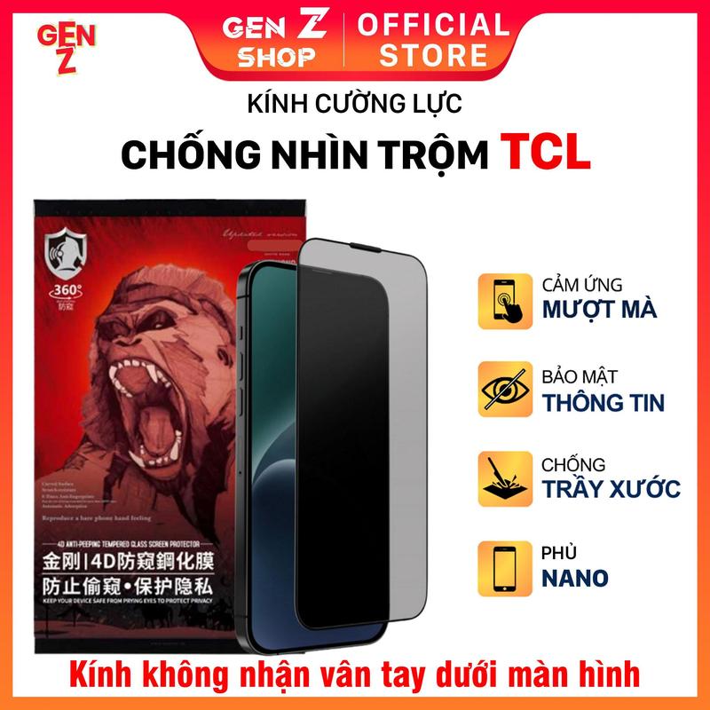   Ko NHẬN VÂN TAY  Chống nhìn trộm cho TCL 60 60R 40 50 R SE X XE XL LE 405 406 406S 408 503 505 605 NXT PaPer 4G 5G Kính cường lực dán màn hình Phụ Kiện 