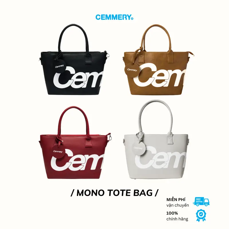 Túi Tote CEMMERY Local Brand Chính Hãng Mono Bag Size Vừa Da PVC Cao Cấp Đứng Form Chống Nước Có Dây Đeo Chéo 4 Màu | BigBuy360 - bigbuy360.vn