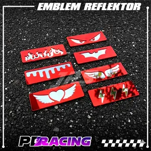 Emblem Reflektor Universal Mata Kucing Beat, PCX, Scoopy, ADV, Fazzio, Aerox, Nmax, Vario, Lexi, Xmax Dll PDRacing