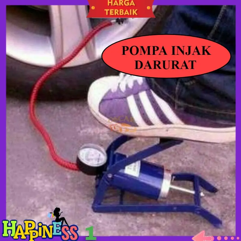 Pompa Injak Kaki Foot Pump Portable Ban Motor Mobil Sepeda Bola serba guna