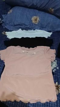 Product Review of Boboho – Atasan Kaos Anak Perempuan Lengan Pendek / T-shirt Polos Sutra Es / Kaos anak Fashion from b**i 0