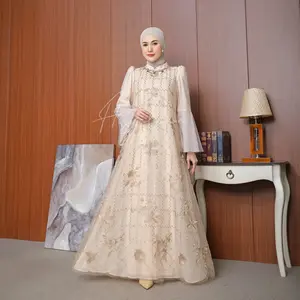 Aisyalina Id Sheina Dress Only Series Tanpa Hijab Bahan Ceruty Baby Doll Mix Organza Motif Mix Tile Dress Gamis Wanita