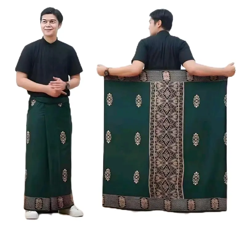 sarung batik nusantara sarung gus iqdam sarung santri sarung samping warisan budaya nusantara Muslim Pria Katun murah warna hitam lebaran Lembut Nyaman Seragam Dewasa Tenun Motif sarwon Kain Kombinasi 1