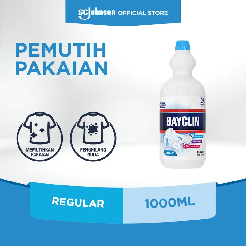 Bayclin Regular 1lt - Pemutih Pakaian cairan 0