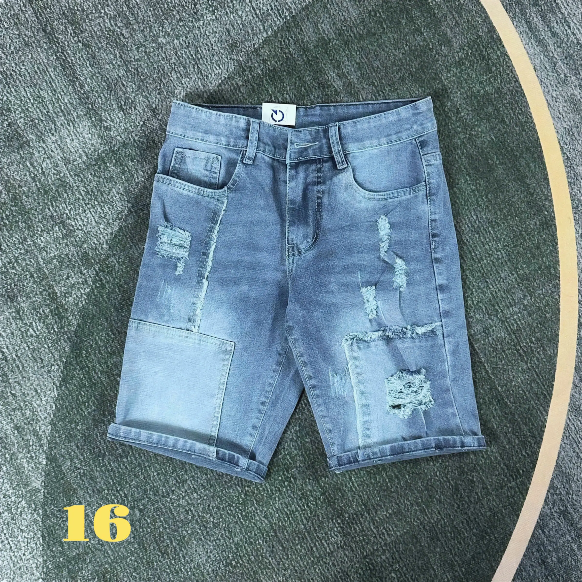 Quần Short Jean Nam Slim Fit Có Túi Chất Liệu Cotton Denim Dãn 4 Chiều Size 28-34  Pants Menswear