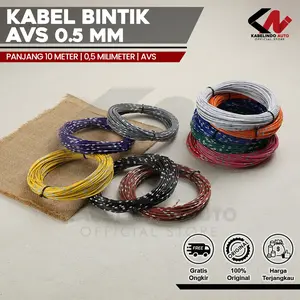Kabel Bintik Otomotif 0.5MM x 10M Serabut Tembaga Untuk Mobil & Motor