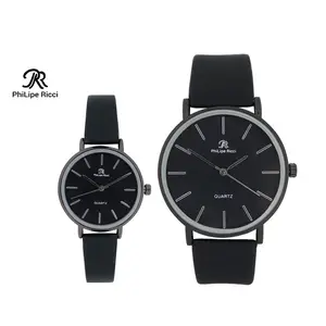 PhiLipe Ricci Jam Tangan Couple Kulit Pasangan Pria Dan Wanita Dial Bulat Strap Tali Leather Model Simpel 4231G Free Box watches