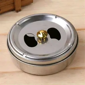 Asbak Portable Rotation Enclosed Stainless Steel JL032