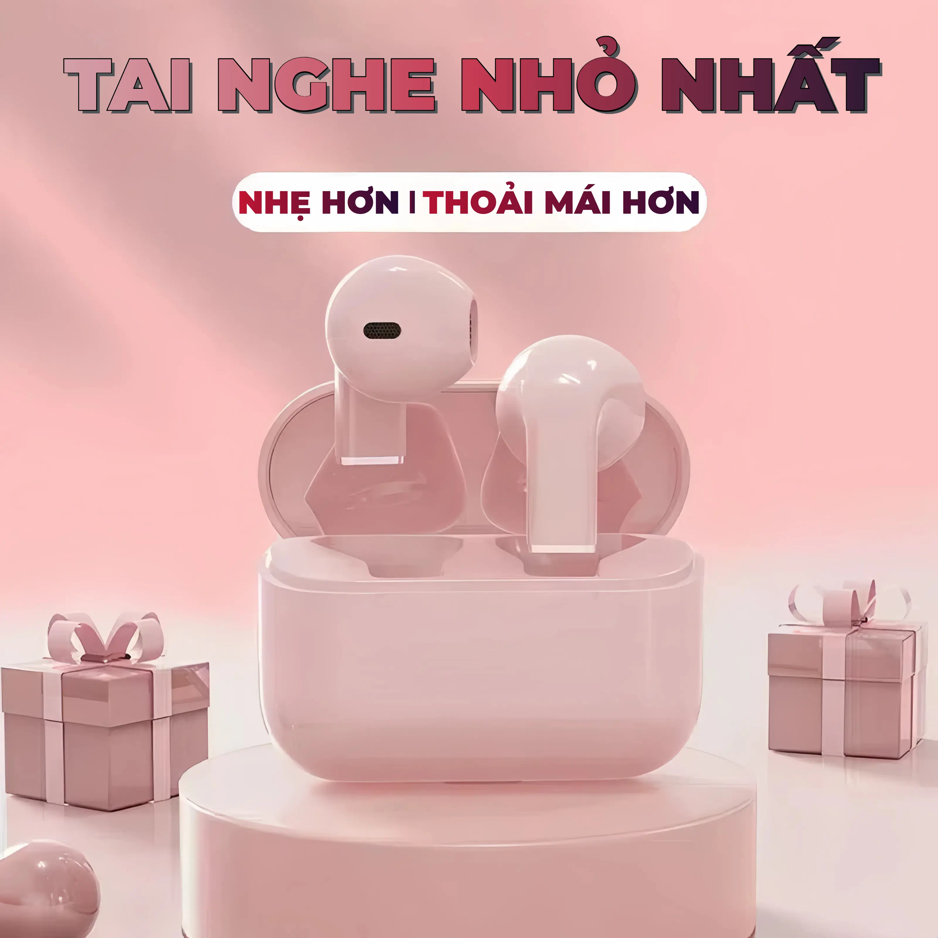 Tai Nghe PRO5S [2 Quà tặng] 1 Nhãn dán hoạt hình+1 Bao tay chơi game, Âm thanh nổi mức HiFi,Micrô tích hợp, Chống nước iPX5, Điều khiển cảm ứng, Khử tiếng ồn cho iPhone và Andriod | BigBuy360 - bigbuy360.vn