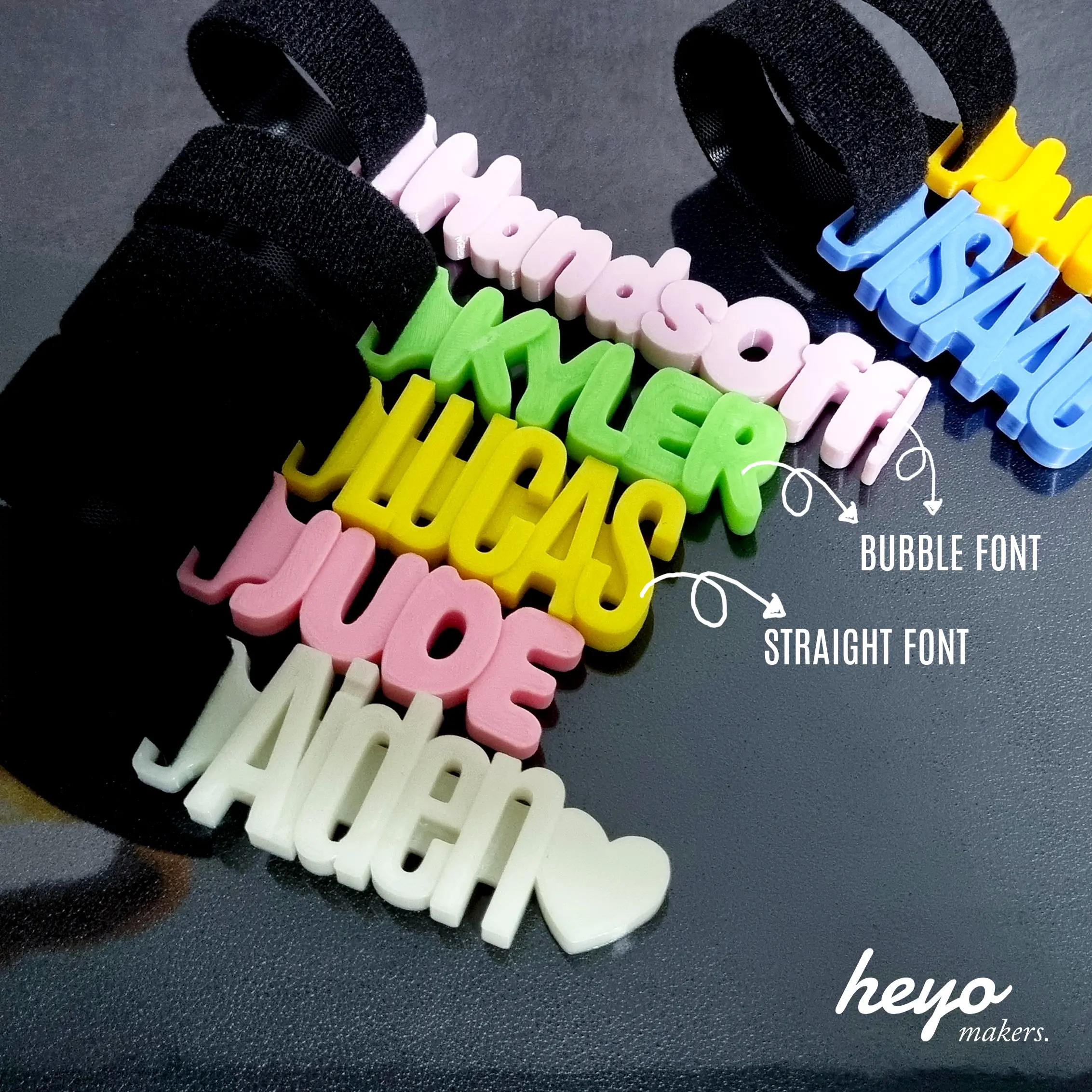 Personalised Colourful Large Name Tag | Customised Name With Velcro | Bag NameTag | School Bag Name Tag | Christmas Gifts