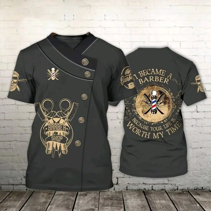 kaos barbershop full printing bisa pakai nama