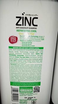 Product Review of Zinc Shampoo Refreshing Cool Botol 680ml x2 from R**s 1