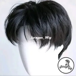 FULL WIG RAMBUT PENDEK PRIA MODEL RAMBUT COWOK KOREA A1 PONI PANJANG
