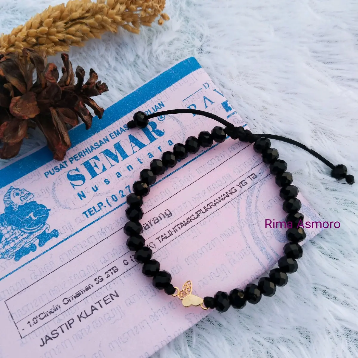 Gelang Ceko Hitam Kupu-kupu 0.2 gram Bracelets
