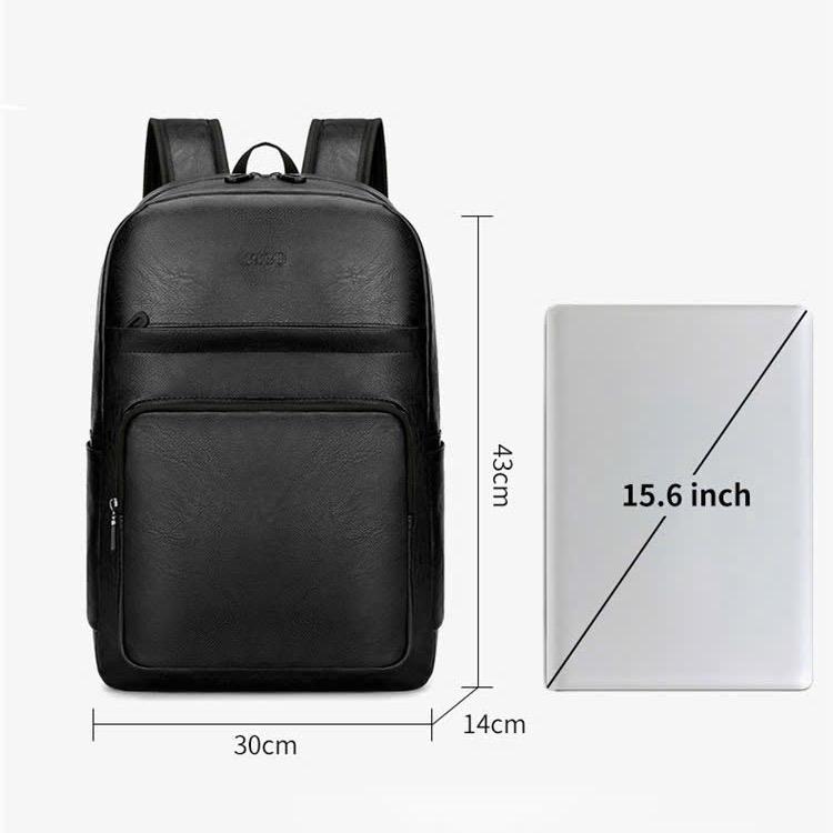 Balo da cao cấp nam nữ unisex, Túi Bụi thời trang đi học đi làm, chất liệu da Pu, ngăn để laptop máy tính 15,6 inch 7