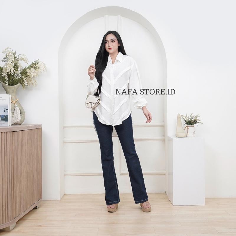 Product Introduction of Medina Blouse Kemeja Polos Atasan Wanita Polo Linen 3