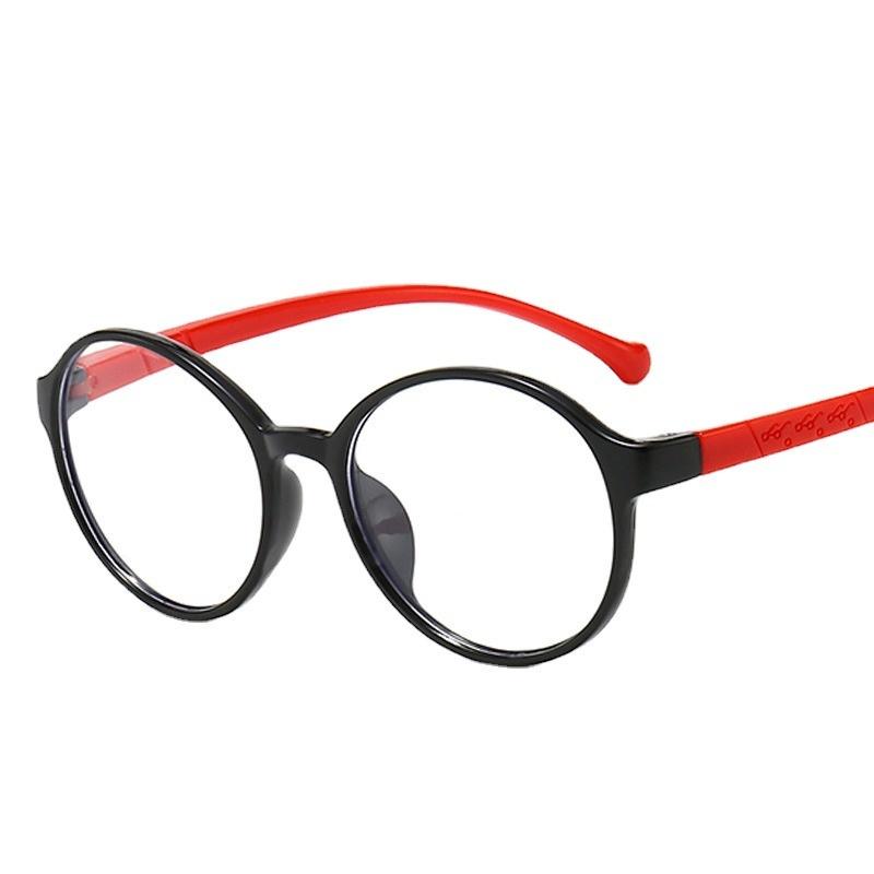 Product Introduction of Kids Eyeglasses Anti Radiation Fashion Round Frames Anti Blue Light Lens Replaceable Lightweight Glasses Unisex 0
