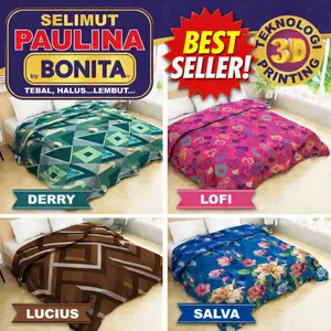 (TERMURAH) SELIMUT BONITA PAULINA HARGA PABRIK 160X200 CM sprei kado