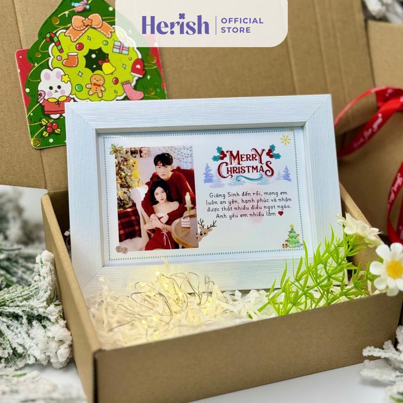   GỬI ẢNH CHO SHOP IN  HỘP QUÀ KHUNG ẢNH TẶNG KÈM ĐÈN LED THIỆP TẶNG SINH NHẬT NOEL GIÁNG SINH CHO BẠN GÁI BẠN TRAI 