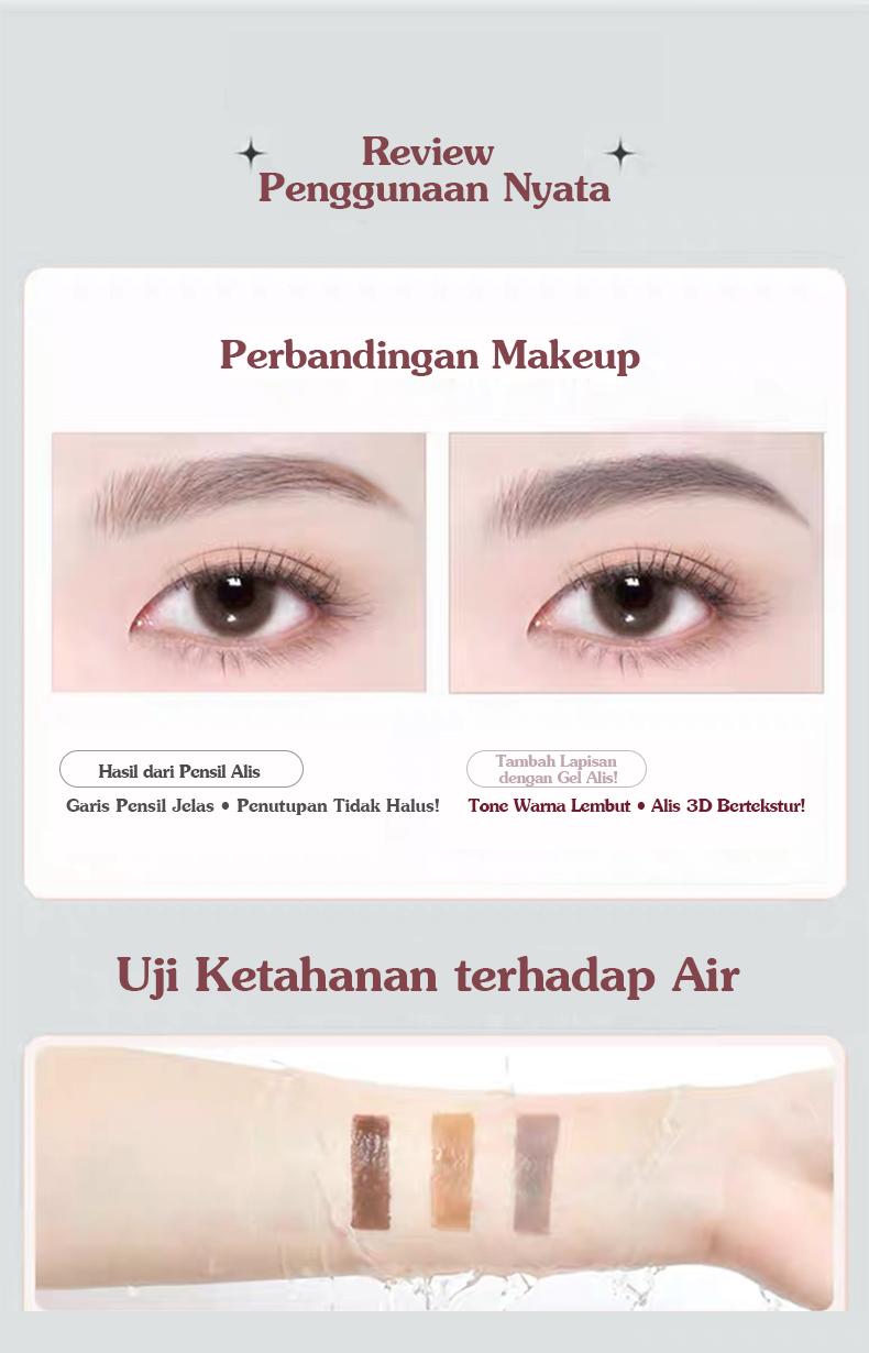 BOQILYNE Eyebrow & Mascara Tahan Air dan Keringat Tahan Lama Membuat Alis Terdefinisi Hingga 12 Jam Cocok untuk Penggunaan Sepanjang Hari