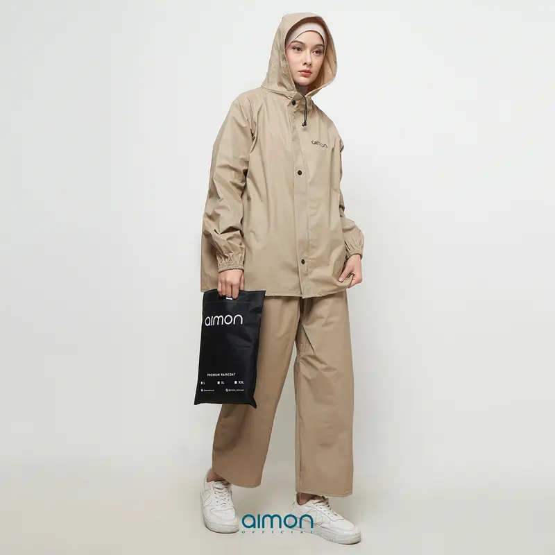 Aimon Jas Hujan Pria Wanita Setelan Dewasa PVC Tahan Air Sepeda Motor Raincoat 5