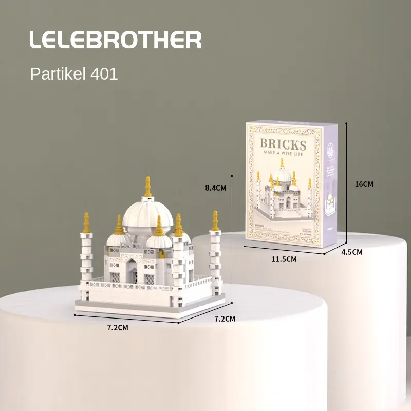 Mainan Bricks Nano Block Taj Mahal India Bricks Bangunan Taj Mahal India Miniatur Model Taj Mahal 5