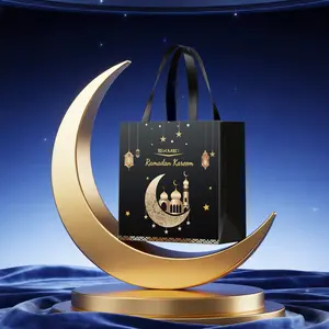 SKMEI Tas Belanja Ramadan Kareem | Desain Bulan Sabit & Masjid | Tas Hadiah Lebaran | Anti Air & Tahan Lama