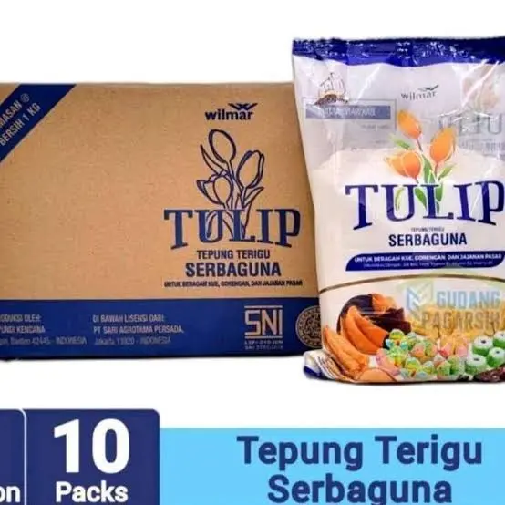 Tepung Terigu Tulip 1 Dus Isi 10 Pcs  Termurah
