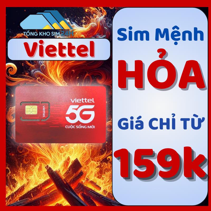 Sim Hợp Mệnh Hỏa Viettel Số Đẹp giá rẻ sim phong thủy kinh dịch sim nghe gọi Sim Chưa Kích - Phải DKCC