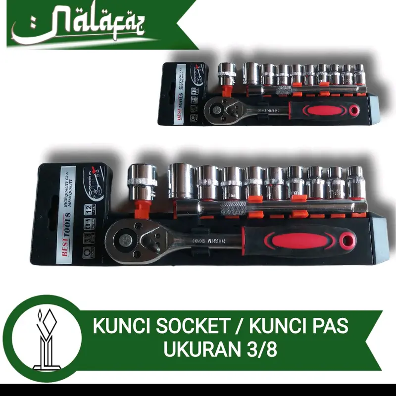 Set Kunci Soket Ratchet Wrench Bojar 12 Pcs 3/8 Inch Stainless Steel DIN 3122 ring pas 2