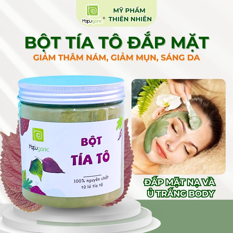 Bột Tía Tô Sấy Lạnh Nguyên Chất Đắp Mặt Hapuganic Skincare Dưỡng Da Mặt Giảm Thâm Nám Giảm Mụn Sáng Da 50g