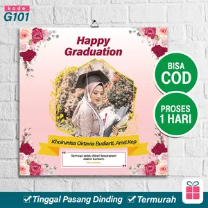 [Desain + Cetak] Hadiah/Kado Foto Wisuda Cewek & Cowok Unik Murah Kode  G101 MD1