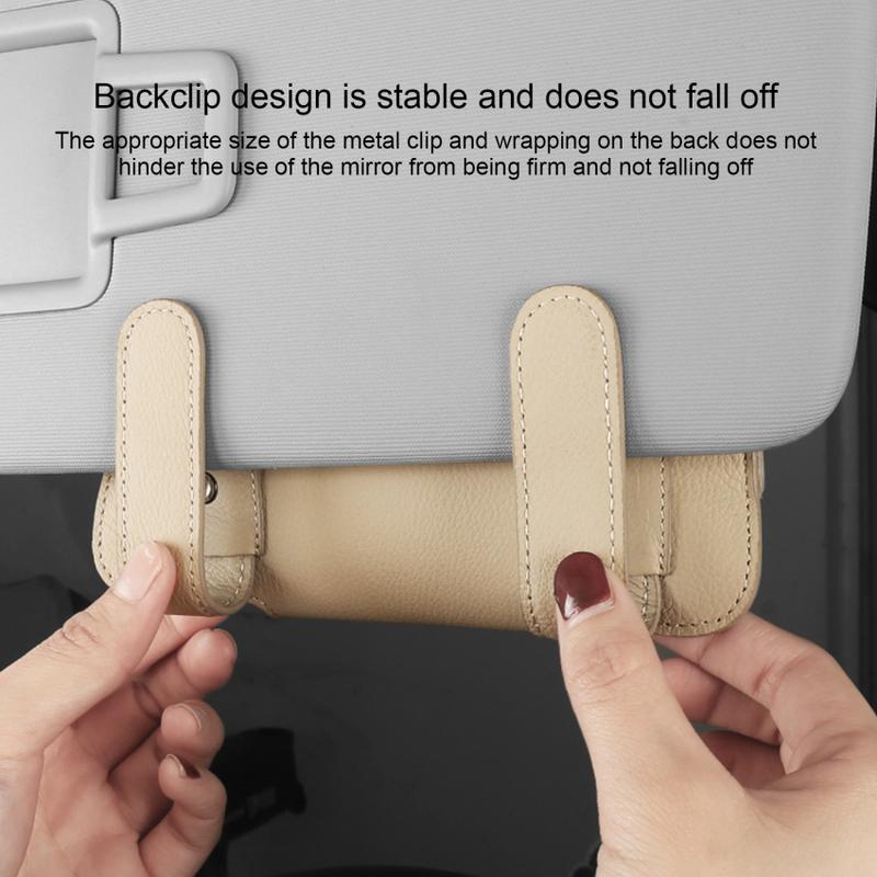 Product Introduction of Car Glasses Case Auto Sun Visor Glasses Holder Sunglasses Clip Card Ticket Holder Multi-Function Automobile Accessories  Storage 36