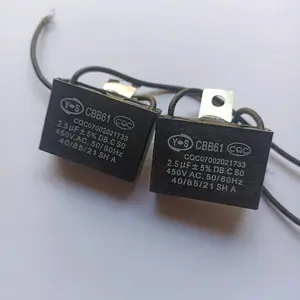 Kapasitor 1,2uf; 1,5uf; 1,8uf; 2uf; 2,5uf; 3uf; 3,5uf/450V /Kapasitor kipas