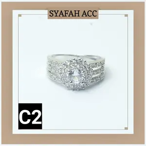 Cincin Titanium Wanita Anti Karat Dan Tidak luntur.( C2)