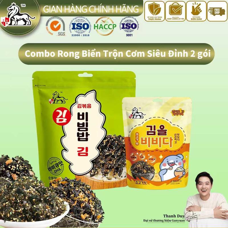  【Chỉ Bán Trên Livestream Chính Thức Zala Combo Rong Biển Trộn Cơm Siêu Đỉnh 2 gói Combo rong biển nhiều vị hot Nguyên bản · BBQ · bò · hạt Rong biển trộn cơm thơm ngon giàu dinh dưỡng  Rong biển trộn cơm vị truyền thống 